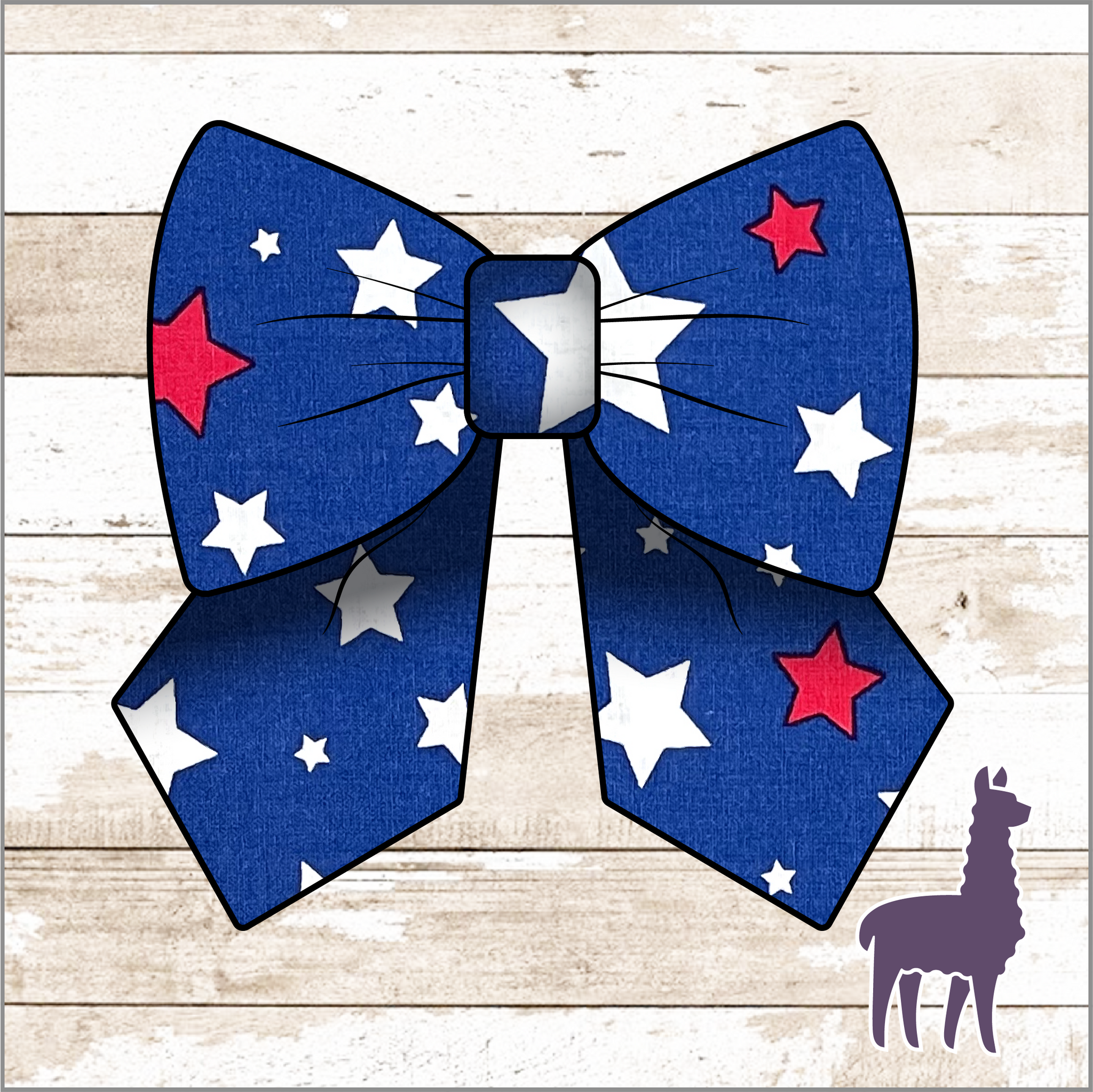 Monogram USA Blue Stars Bow – The Little Llama co