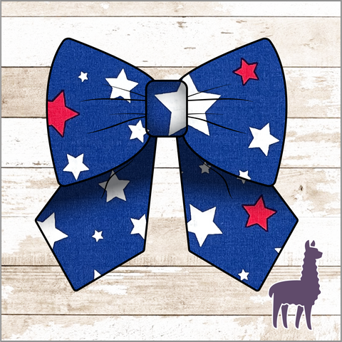 Monogram USA Blue Stars Bow