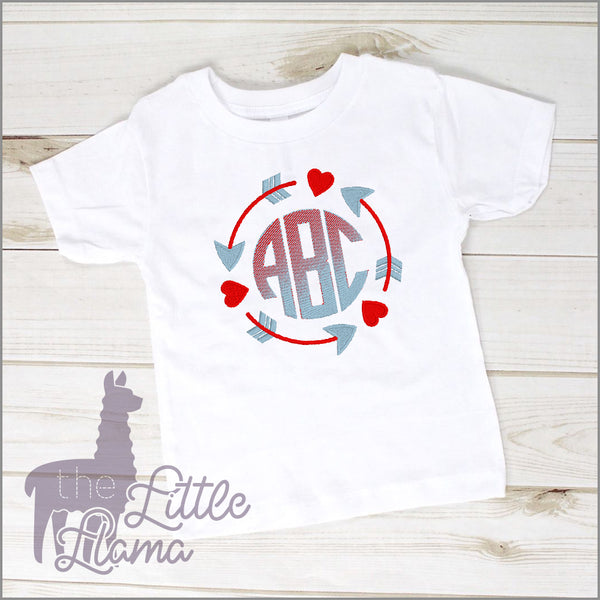 Valentines Arrow Monogram | LARGE