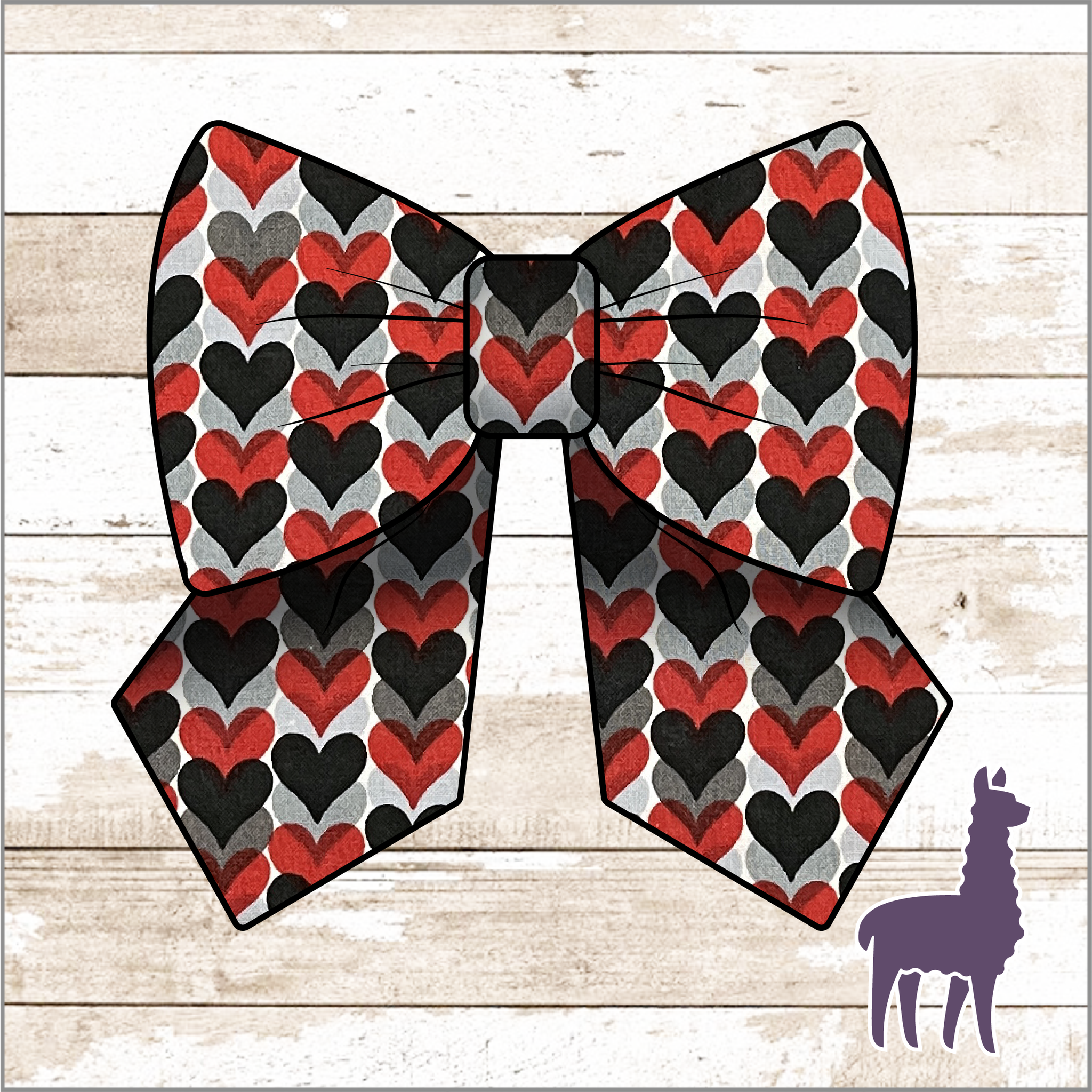 Monogram Valentines Hearts Bow