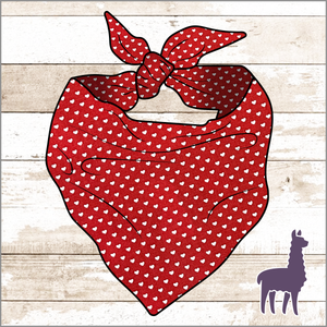 Valentines Red Hearts Bandana