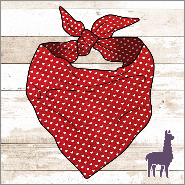 Valentines Red Hearts Bandana