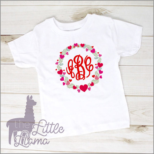 Valentines Wreath Monogram | LARGE