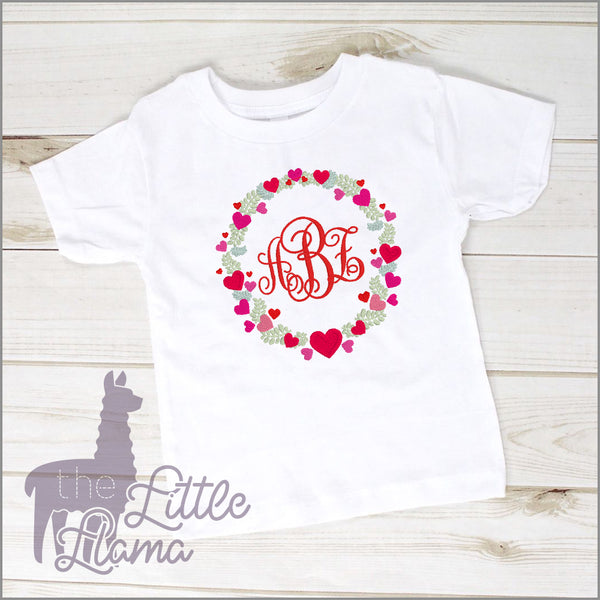 Valentines Wreath Monogram | LARGE