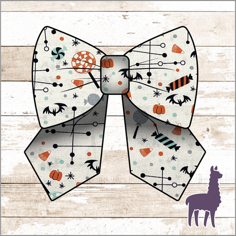 Monogram Vintage Halloween Candy Bow
