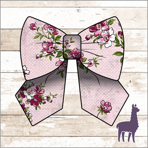 Monogram Vintage Valentines Floral Bow
