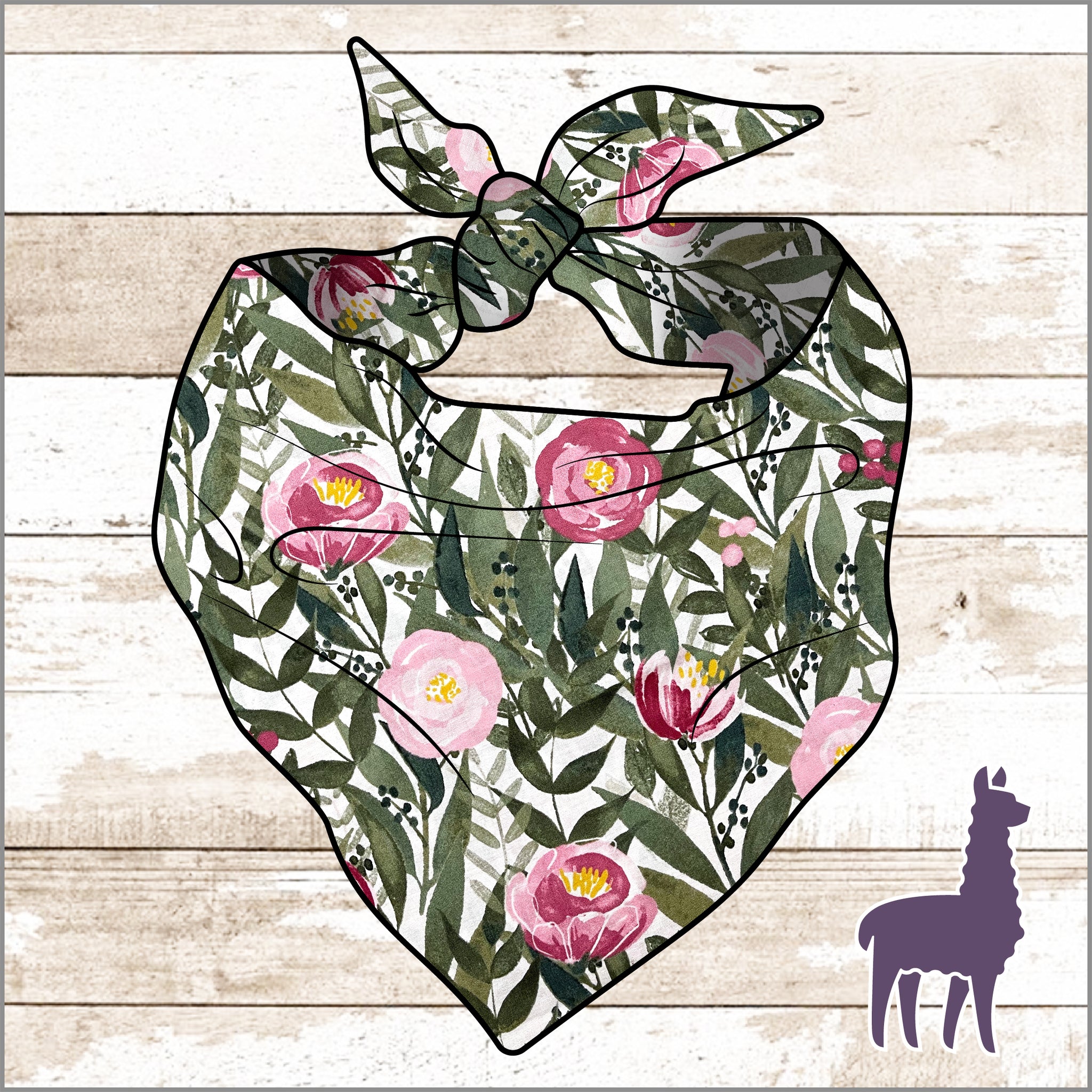 Watercolor Floral Bandana