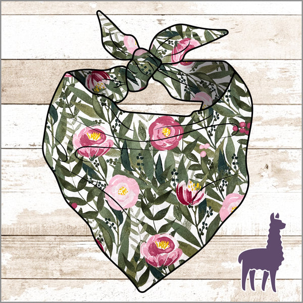 Watercolor Floral Bandana