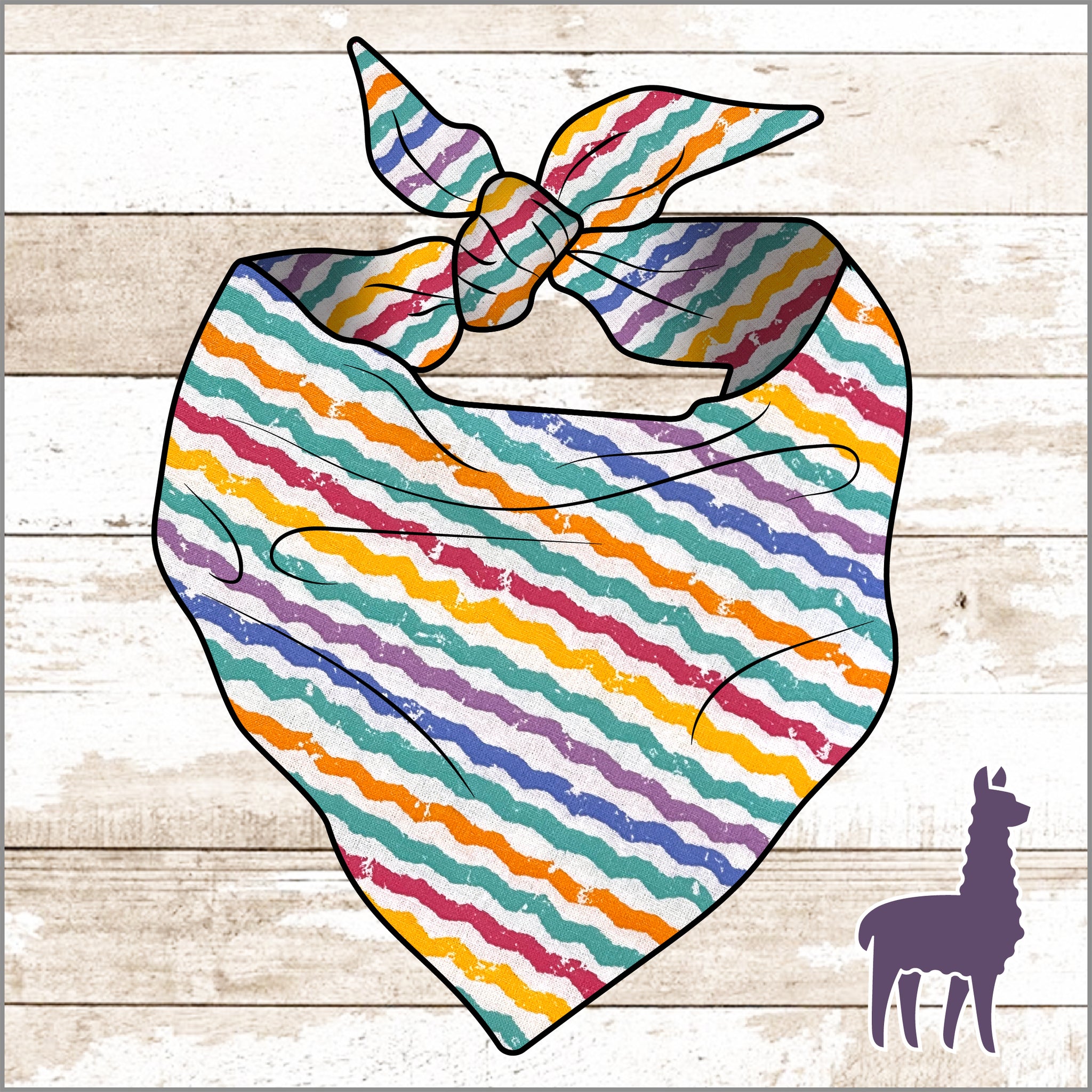 Wiggle Rainbow Stripe Bandana