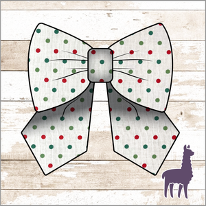 Monogram Christmas Polka-dot Bow