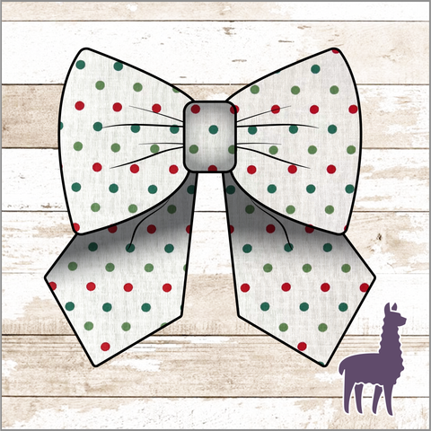 Monogram Christmas Polka-dot Bow