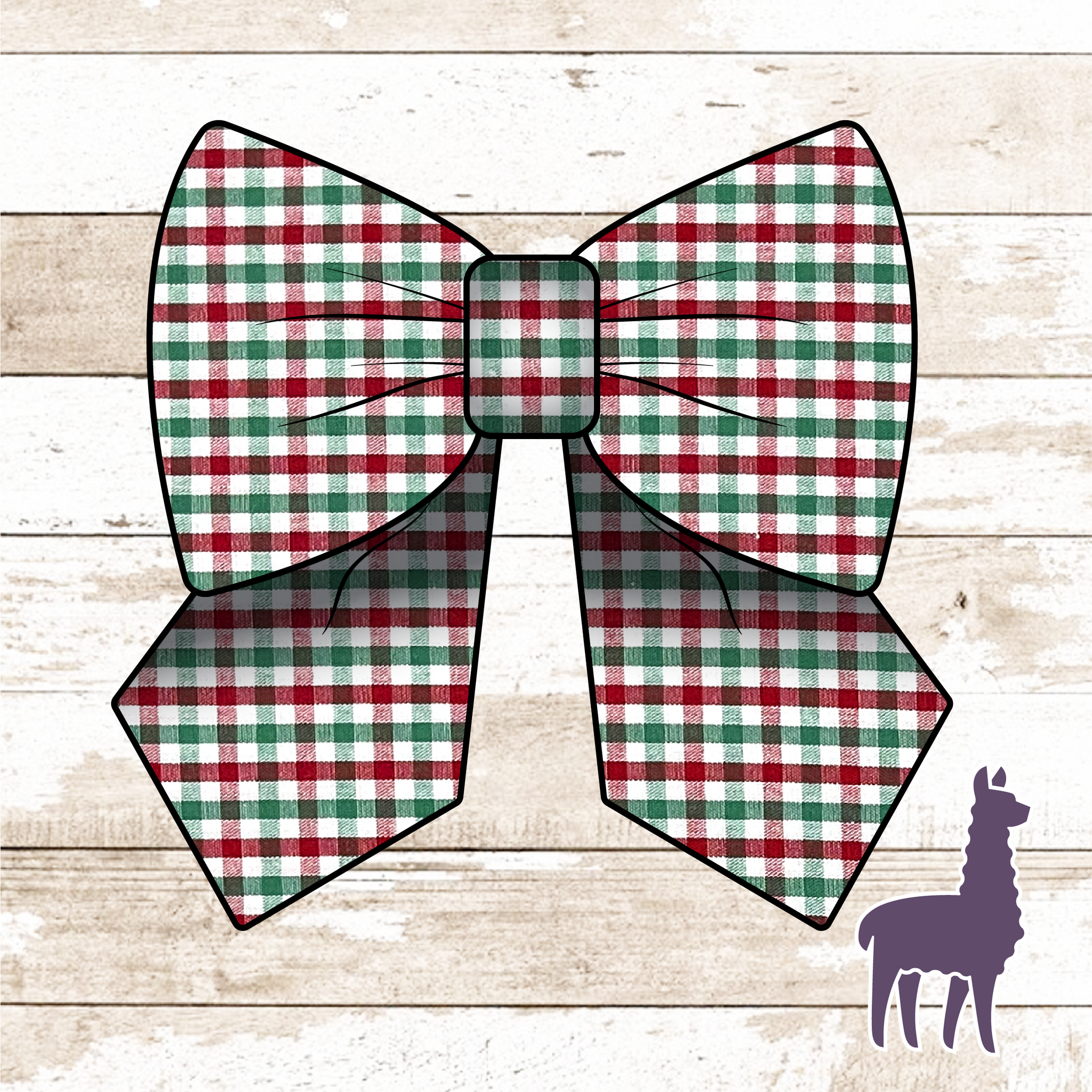 Red & Green Gingham Bow