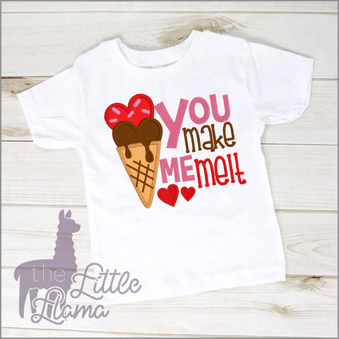 "You Make me Melt" Ice Cream Cone Appliqué