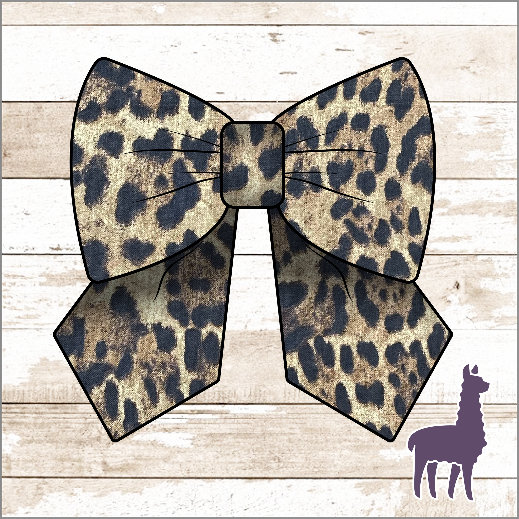 Monogram Leopard Print Bow