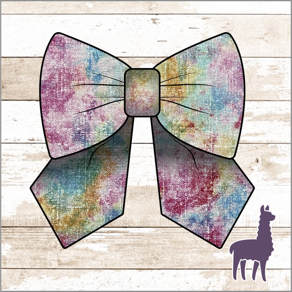 Monogram Ombre Rainbow Bow