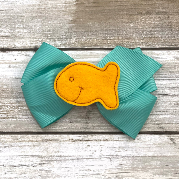 Gold Fish Cracker Feltie Clip