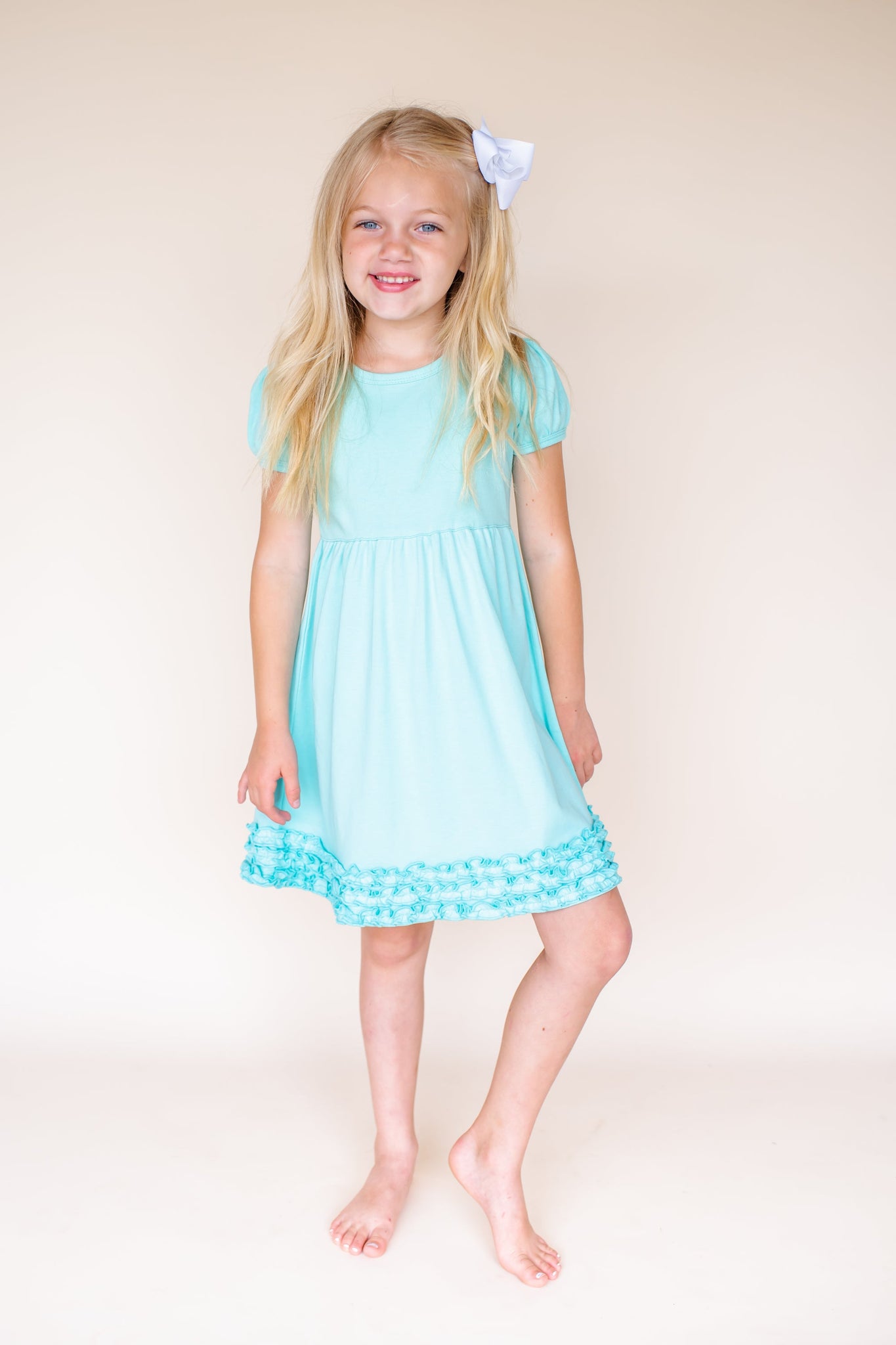 Empire Waist Ruffle Dress Blank Empire Waist Ruffle Dress Blank