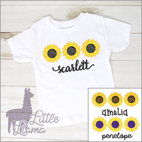 Sunflower Trio Appliqué