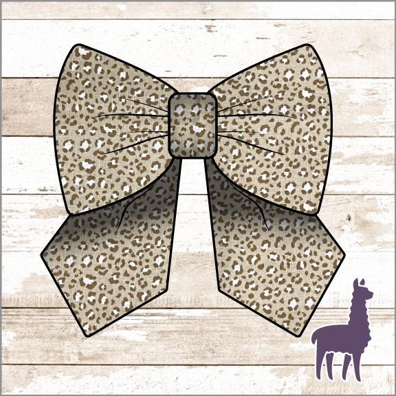 Monogram Tan Leopard Bow