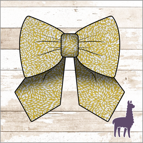 Monogram Yellow Fireworks Bow