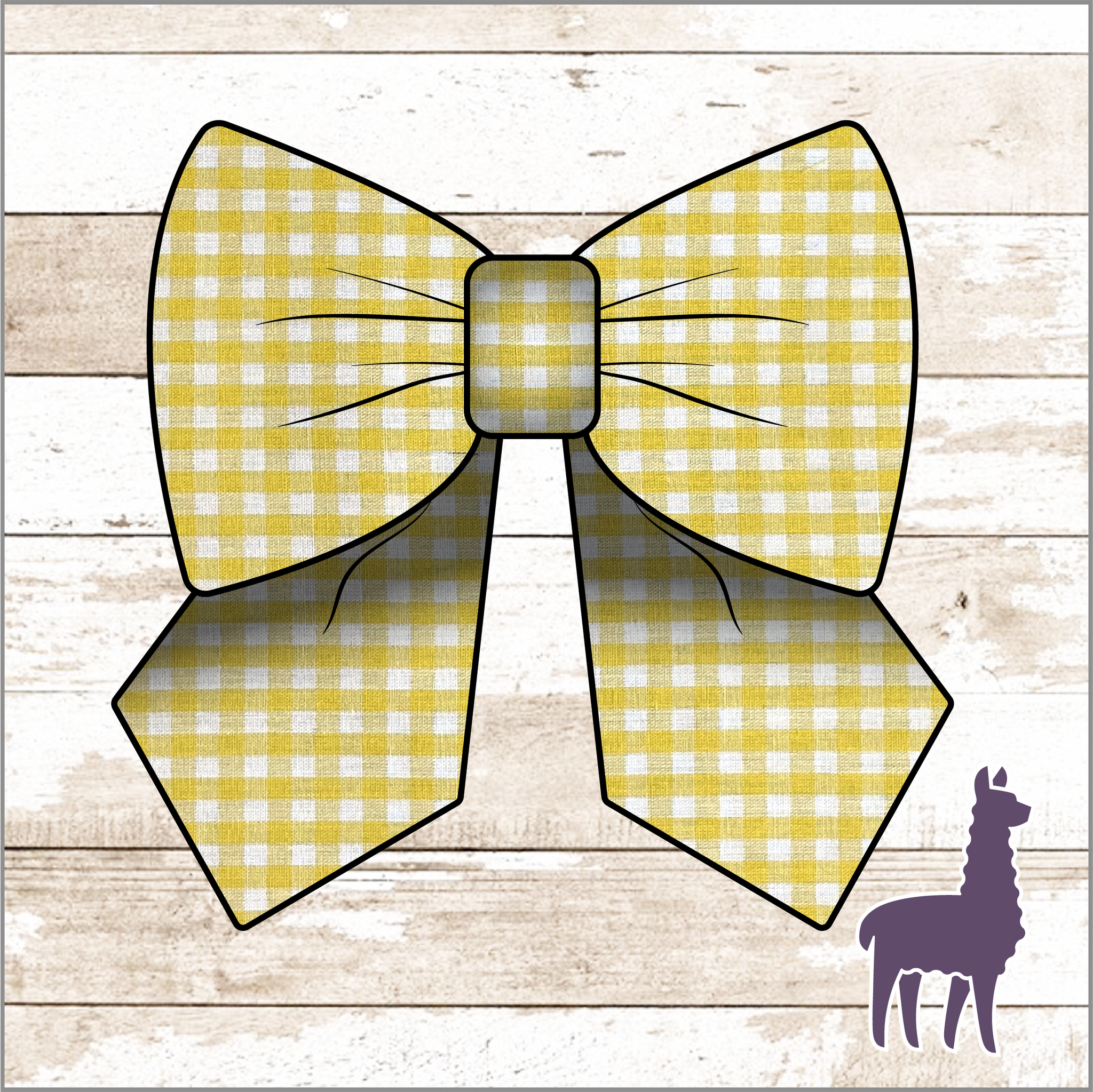 Monogram Yellow Gingham Bow